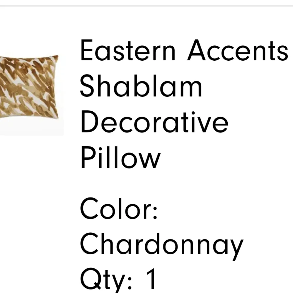 Eastern Accents Shablam velvet pillow cover 22' gold